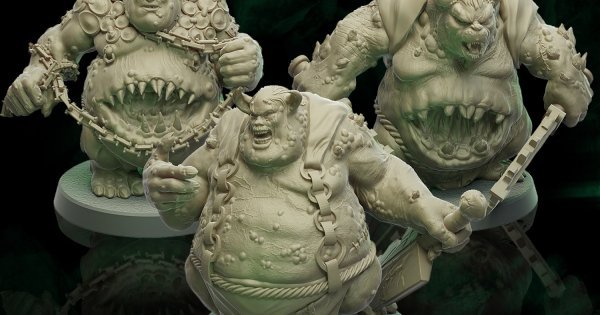 Set of Demons of Plague - 32mm miniature for DnD, Tabletop games